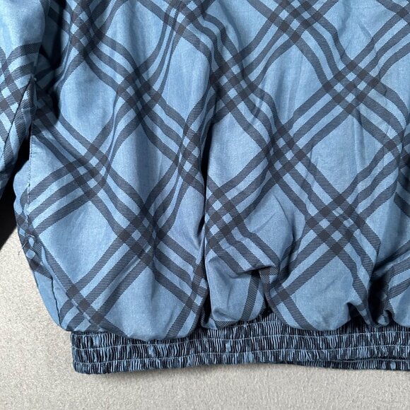 Sunderland of Scotland Cygnet Ladies L Blue Plaid Pullover Weatherbeater 1/4 Zip - Picture 2 of 14